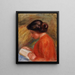 Young Woman Reading Jeune femme lisant buste - Pierre-Auguste Renoir — cuadro enmarcado en la pared