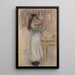 Joven mujer en su tocador - Pierre-Auguste Renoir — cuadro enmarcado en la pared