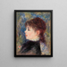 Joven mujer con rosa Jeune fille à la rose - Pierre-Auguste Renoir — cuadro enmarcado en la pared