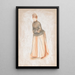 Young woman with a muff - Pierre-Auguste Renoir — framed artwork on a wall