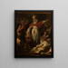 Saint Ambroise saving an Arian priest from the fury of the crowd - Pierre-Augustin Vafflard — framed artwork on a wall