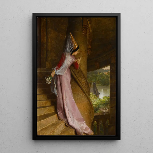 La cita secreta - Pierre-Charles Comte — cuadro enmarcado en la pared