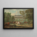 Vista del Castillo Nuevo de Saint-Germain-en-Laye con la partida para la caza - Pierre-Denis Martin — cuadro enmarcado en la pared