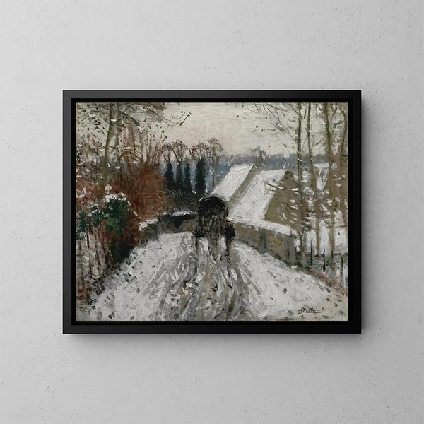 Efecto de nieve - Pierre-Eugène Montzin — cuadro enmarcado en la pared