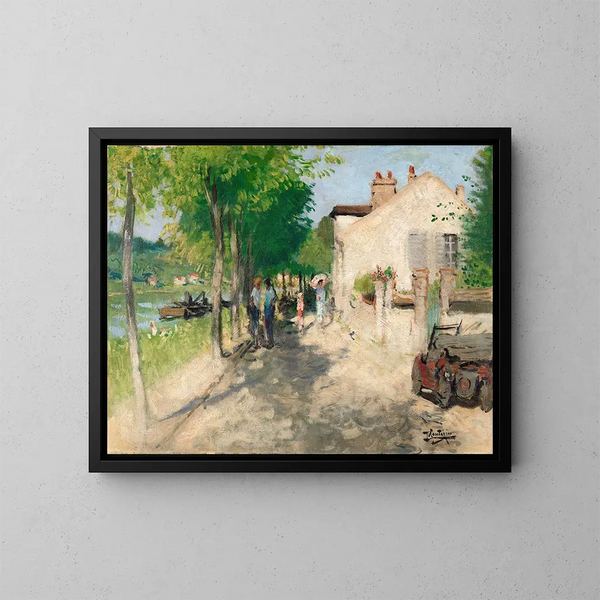 El muelle de la Croix-Blanche - Pierre-Eugène Montzin — cuadro enmarcado en la pared