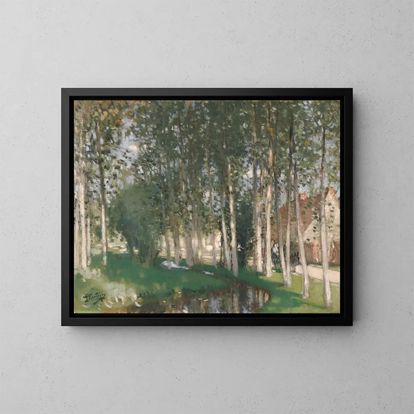 Los Álamos - Pierre-Eugène Montzin — cuadro enmarcado en la pared
