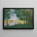 Moret-sur-Loing, riverside - Pierre-Eugène Montzin — framed artwork on a wall