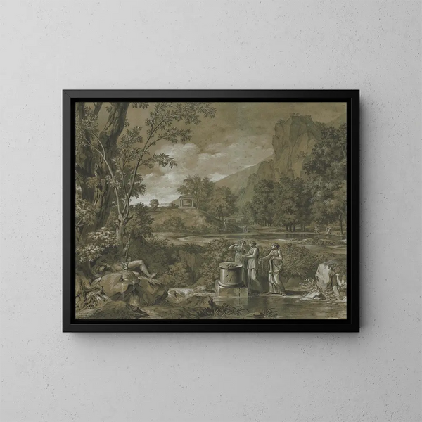 Paisaje clásico - Pierre-Henri de Valenciennes — cuadro enmarcado en la pared