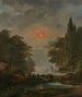 Classic landscape painting with waterfall - Pierre - Henri de Valenciennes — artwork view