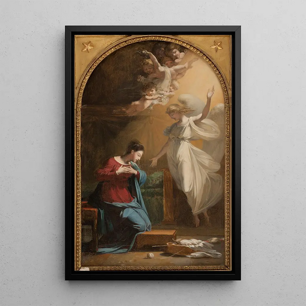 L'Anunciación - Pierre-Jérôme Lordon — cuadro enmarcado en la pared