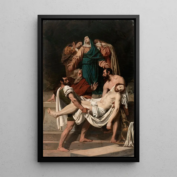 La Mise au tombeau - Pierre-Jules Jollivet — cuadro enmarcado en la pared