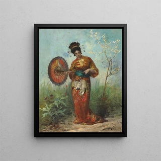 PierreMarie Beyle - A Japanese Woman with a Parasol.webp