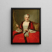 Portrait of an Elegant Lady Holding a Shuttle - Pierre Allais — framed artwork on a wall