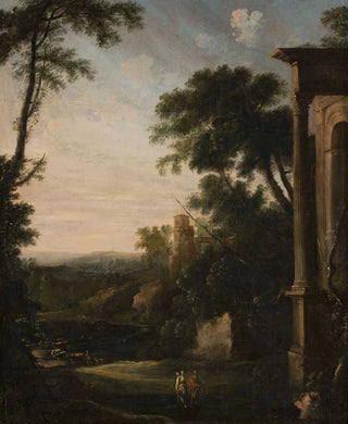 Pierre Antoine Patel the younger - Landscape with architecture and staffage.webp