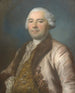Retrato de hombre con traje viejo rosa forrado de piel - Pierre Bernard — vista de la obra