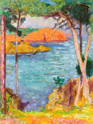 Pierre Bonnard - Bord de mer pins et rochers rouges.webp