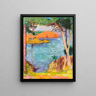 Pierre Bonnard - Bord de mer pins et rochers rouges.webp