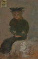 Mujer sentada con sombrero negro - Pierre Bonnard — vista de la obra