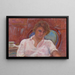 Joven mujer soñando en un sillón Armonía rosa - Pierre Bonnard — cuadro enmarcado en la pared