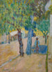 Personaje bajo un árbol - Pierre Bonnard — vista de la obra