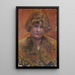 Retrato de una joven estudiada - Pierre Bonnard — cuadro enmarcado en la pared
