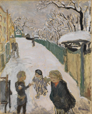 Pierre Bonnard - Strae im Schnee mit spielenden Kindern.webp