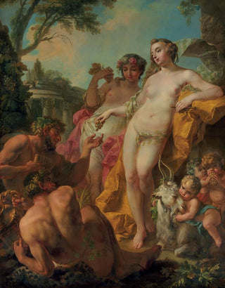 Pierre Charles Le Mettay - Bacchic figures in a classical landscape.webp