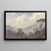 House in the Woods Country House Painting in Mountainous Landscape - Pierre Luc Charles Ciceri — framed artwork on a wall