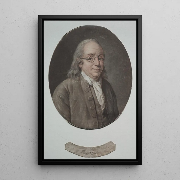 Benjamin Franklin - Pierre Michel Alix — cuadro enmarcado en la pared