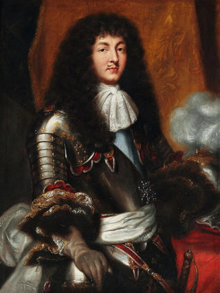 Pierre Mignard - Louis XIV with dark fullbottomed wig and armour.webp