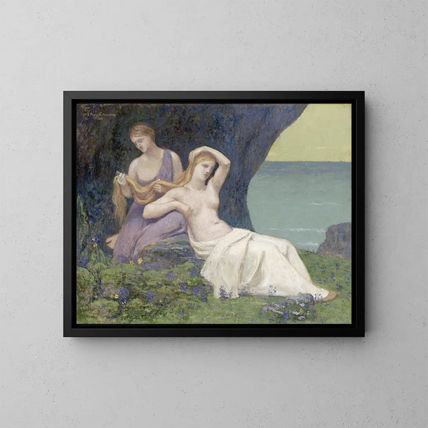 In the heather - Pierre Puvis de Chavannes — framed artwork on a wall
