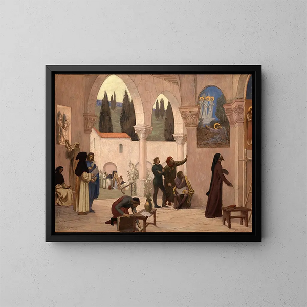 Christian Inspiration Painting - Pierre Puvis de Chavannes — framed artwork on a wall