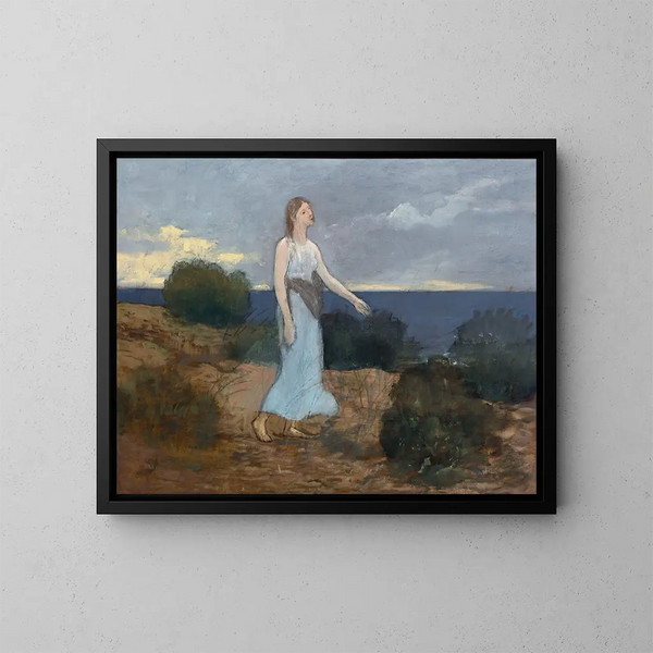 El Fe en las Grèves - Pierre Puvis de Chavannes — cuadro enmarcado en la pared