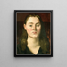 Retrato de la baronesa Lefèvre - Pierre Puvis de Chavannes — cuadro enmarcado en la pared