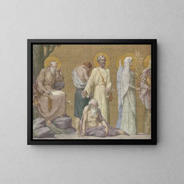 Procesión - Pierre Puvis de Chavannes — cuadro enmarcado en la pared