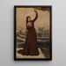 Estudio para El Palomo viajero - Pierre Puvis de Chavannes — cuadro enmarcado en la pared