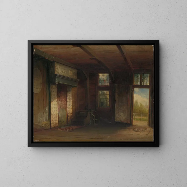 del interior de la casa de Pedro el Grande en Zaandam - Pierre Tetar van Elven — cuadro enmarcado en la pared