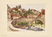An old bridge in Semur - Pierre Vignal — artwork view