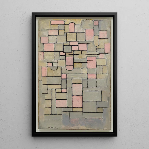 Composición 8 - Piet Mondrian — cuadro enmarcado en la pared