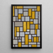 Composition with Grid 1 - Piet Mondrian — framed artwork on a wall