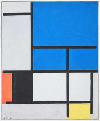 Piet Mondrian - Composition with Large Blue Plane Red Black Yellow and Gray.webp