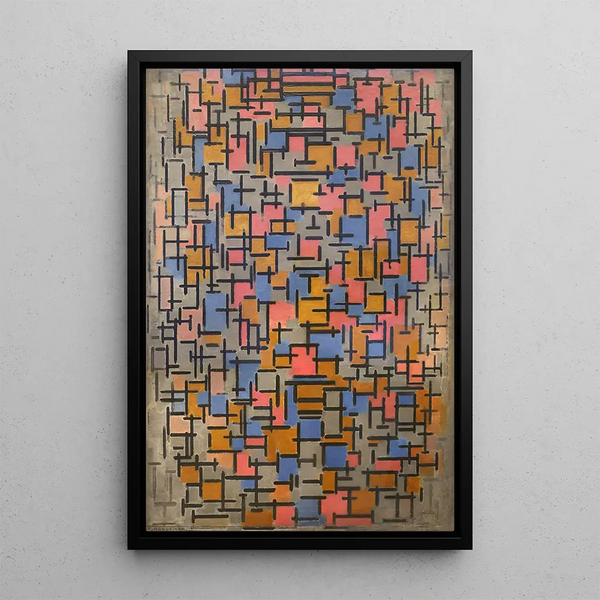 Composición - Piet Mondrian — cuadro enmarcado en la pared