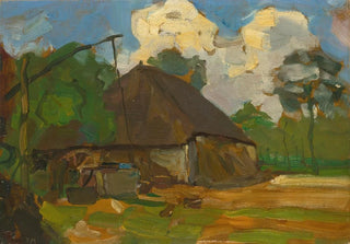 Piet Mondrian - Farm Building With Well In Daylight.webp