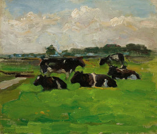 Piet Mondrian - Landscape With Group Of Five Cows.webp