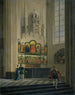 L'Agneau mystique de los hermanos van Eyck en la catedral de San Bavón de Gante - Pieter Frans De Noter — vista de la obra