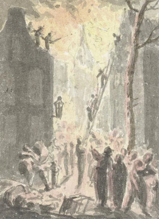 Pieter Bartholomeusz Barbiers - Brand in een huis.webp