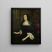 Retrato de una mujer - Pieter Borselaer — cuadro enmarcado en la pared