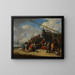 Mercado de pescado en la playa - Pieter Bout — cuadro enmarcado en la pared