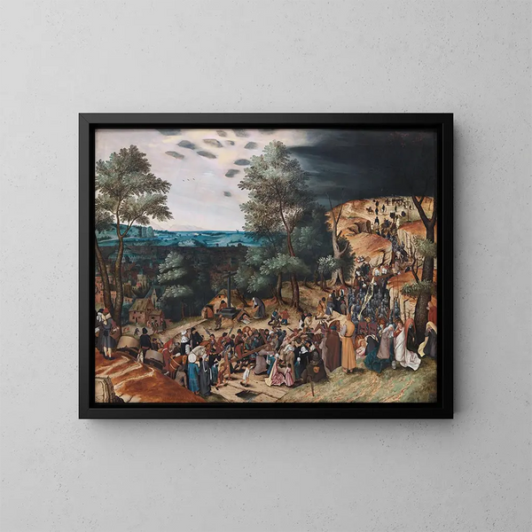 Cristo en el camino del Calvario - Pieter Brueghel el Joven — cuadro enmarcado en la pared