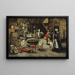 La Visita a la granja - Pieter Brueghel el Joven — cuadro enmarcado en la pared